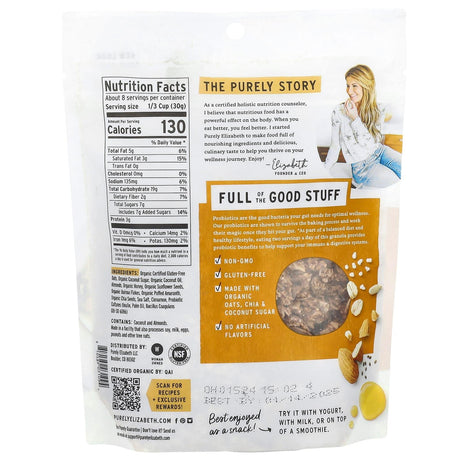 Purely Elizabeth, Ancient Grain Granola With Probiotics, Honey Almond, 8 oz (227 g) - Supply Center USA