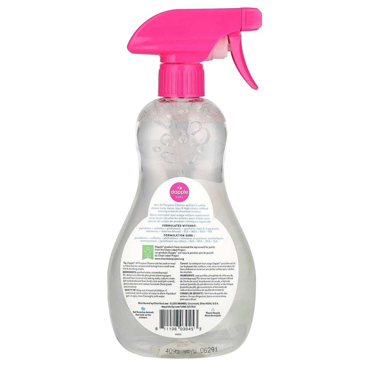 Dapple Baby, All Purpose Cleaner, Fragrance Free, 16.9 fl oz (500 ml) - Supply Center USA