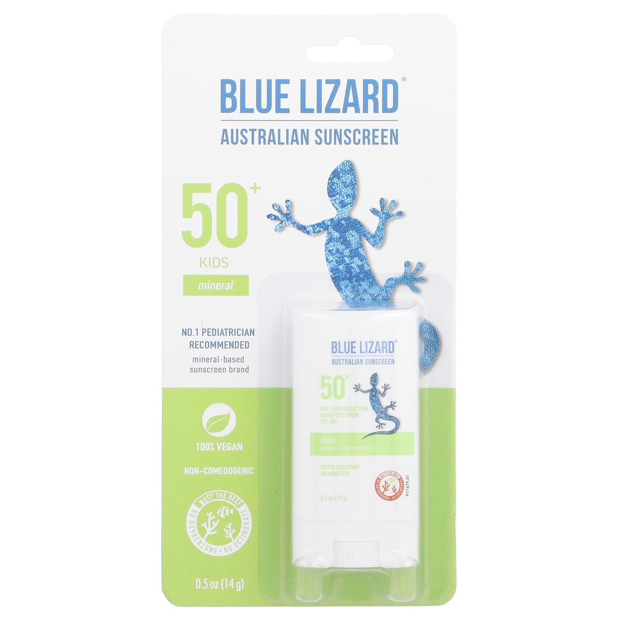 Blue Lizard Australian Sunscreen, Kids, Mineral Sunscreen Stick, SPF 50+, 0.5 oz (14 g) - Supply Center USA