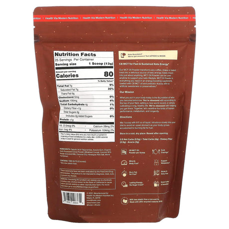 HVMN, MCT Oil Powder, Chocolate, 11.1 oz (315 g) - Supply Center USA