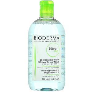 Bioderma, Sebium, Purifying Cleansing Micelle Solution, 16.7 fl oz (500 ml) - Supply Center USA