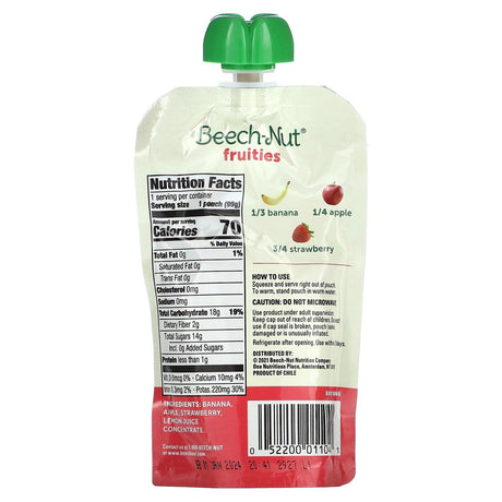 Beech-Nut, Fruities, 6+ Months, Banana, Apple & Strawberry, 3.5 oz (99 g) - Supply Center USA