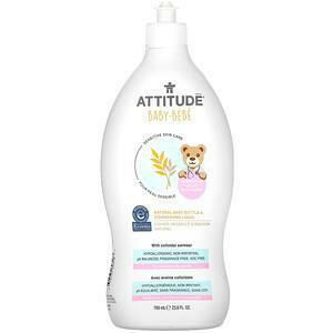 ATTITUDE, Baby, Natural Baby Bottle & Dishwashing Liquid, 23.6 fl oz (700 ml) - HealthCentralUSA