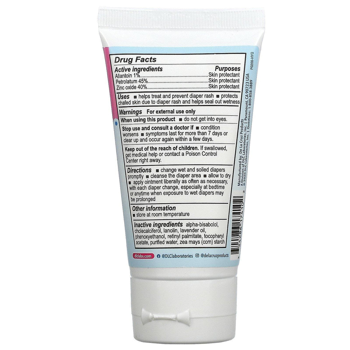 De La Cruz, Baby, Diaper Rash Ointment, Maximum Strength, 3.4 oz (96 g) - Supply Center USA