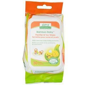 Aleva Naturals, Bamboo Baby Wipes, Pacifier & Toy, 30 Wipes - Supply Center USA