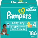 Pampers Baby Dry Diapers - Size 1, 120 Count, Absorbent Disposable Diapers