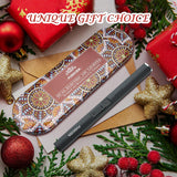 FUKKUDA Electric Candle Lighter Gift Box Stocking Stuffers for Women Rechargeable USB Lighter Gifts for Women Men Plasma Arc Lighters for Candle Gift Choice Bohemia Box (Obsidian Black)
