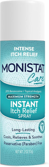 Monistat Instant Itch Relief Spray for Women, Maximum Strength Feminine Itch Care, 2 Oz