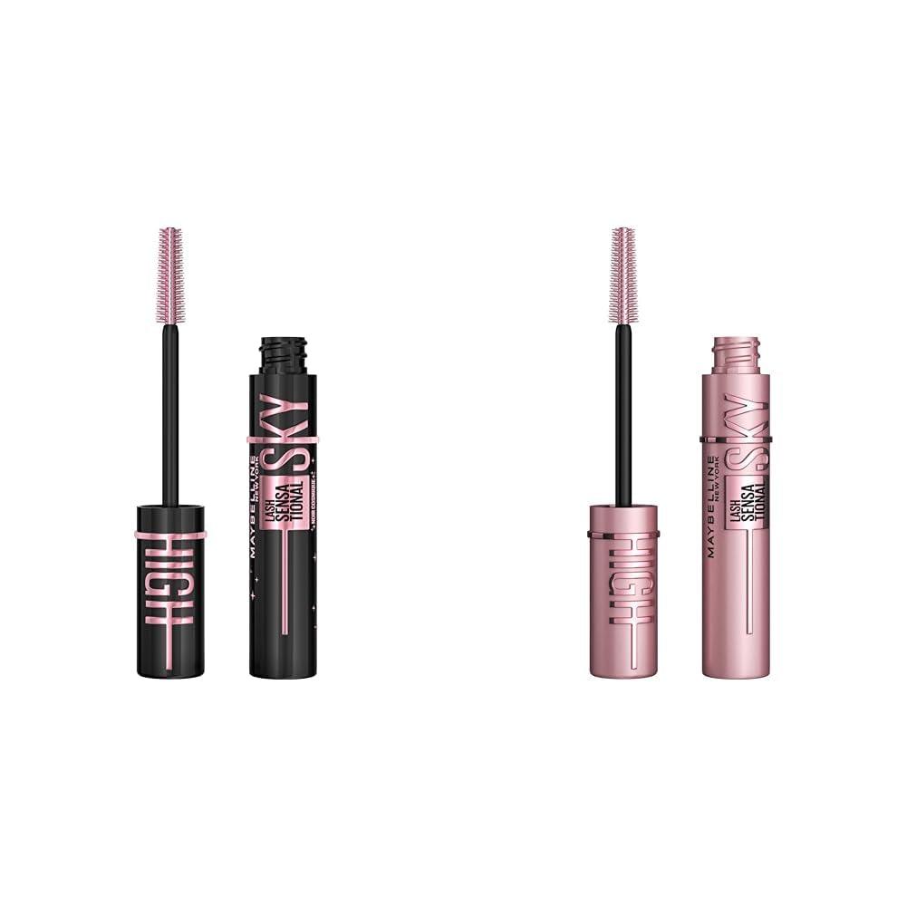 Maybelline Lash Sensational Sky High Washable Mascara Makeup, Volumizing, Lengthening, Defining, Curling, Multiplying, Buildable Formula, Blackest Black, 1 Count - Supply Center USA