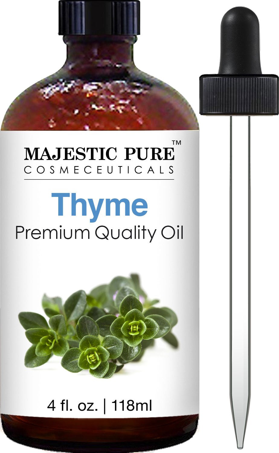 Majestic Pure Lavender Essential Oil with Glass Dropper | 100% Pure and Natural Lavender Oil | Premium Grade Essential Oils for Diffusers, Skin, Aromatherapy, Massage | 4 Fl Oz