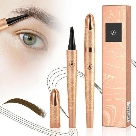 3D Microblading Eyebrow Tattoo Pencil 4 Fork Tip, 2024 Upgrade 3D Waterproof Magic Eyebrow Pencil Microblading Eyebrow Pencil Natural Makeup Fine Stroke Eyebrow Pencil with Micro-Fork Tip - Supply Center USA