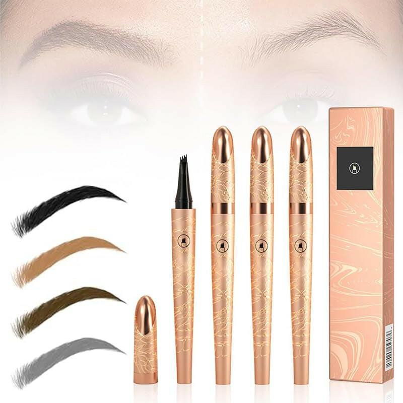 3D Microblading Eyebrow Tattoo Pencil 4 Fork Tip, 2024 Upgrade 3D Waterproof Magic Eyebrow Pencil Microblading Eyebrow Pencil Natural Makeup Fine Stroke Eyebrow Pencil with Micro-Fork Tip - Supply Center USA