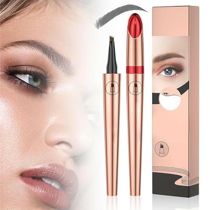 3D Microblading Eyebrow Tattoo Pencil 4 Fork Tip, 2024 Upgrade 3D Waterproof Magic Eyebrow Pencil Microblading Eyebrow Pencil Natural Makeup Fine Stroke Eyebrow Pencil with Micro-Fork Tip - Supply Center USA