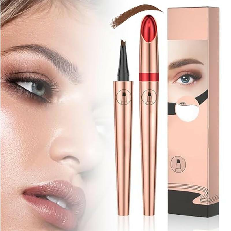 3D Microblading Eyebrow Tattoo Pencil 4 Fork Tip, 2024 Upgrade 3D Waterproof Magic Eyebrow Pencil Microblading Eyebrow Pencil Natural Makeup Fine Stroke Eyebrow Pencil with Micro-Fork Tip - Supply Center USA