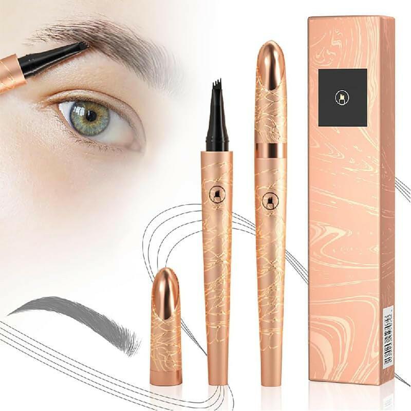 3D Microblading Eyebrow Tattoo Pencil 4 Fork Tip, 2024 Upgrade 3D Waterproof Magic Eyebrow Pencil Microblading Eyebrow Pencil Natural Makeup Fine Stroke Eyebrow Pencil with Micro-Fork Tip - Supply Center USA