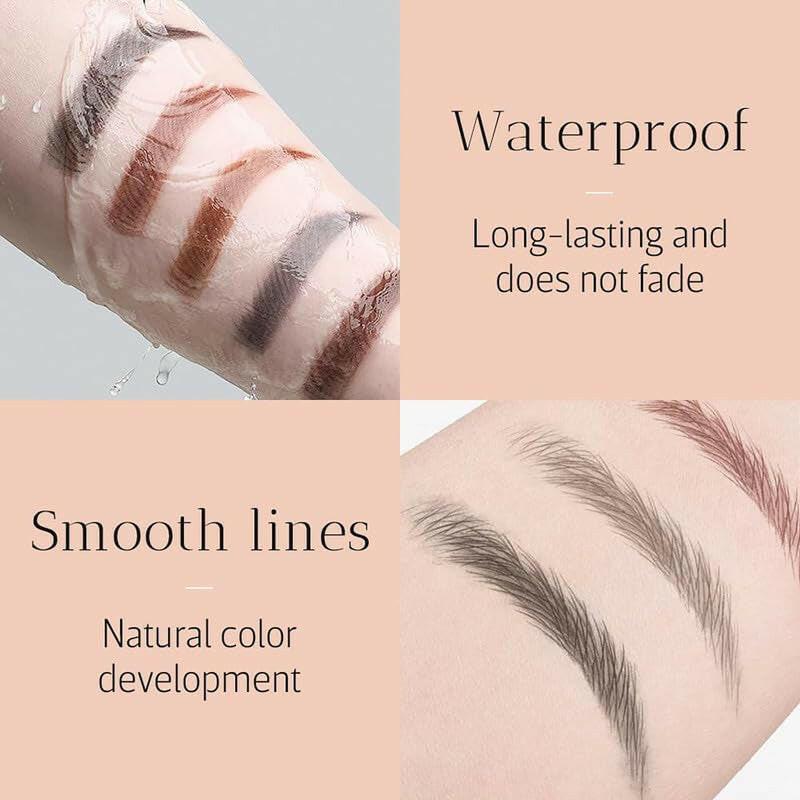 3D Microblading Eyebrow Tattoo Pencil 4 Fork Tip, 2024 Upgrade 3D Waterproof Magic Eyebrow Pencil Microblading Eyebrow Pencil Natural Makeup Fine Stroke Eyebrow Pencil with Micro-Fork Tip - Supply Center USA