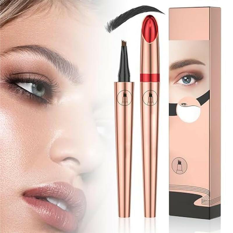 3D Microblading Eyebrow Tattoo Pencil 4 Fork Tip, 2024 Upgrade 3D Waterproof Magic Eyebrow Pencil Microblading Eyebrow Pencil Natural Makeup Fine Stroke Eyebrow Pencil with Micro-Fork Tip - Supply Center USA