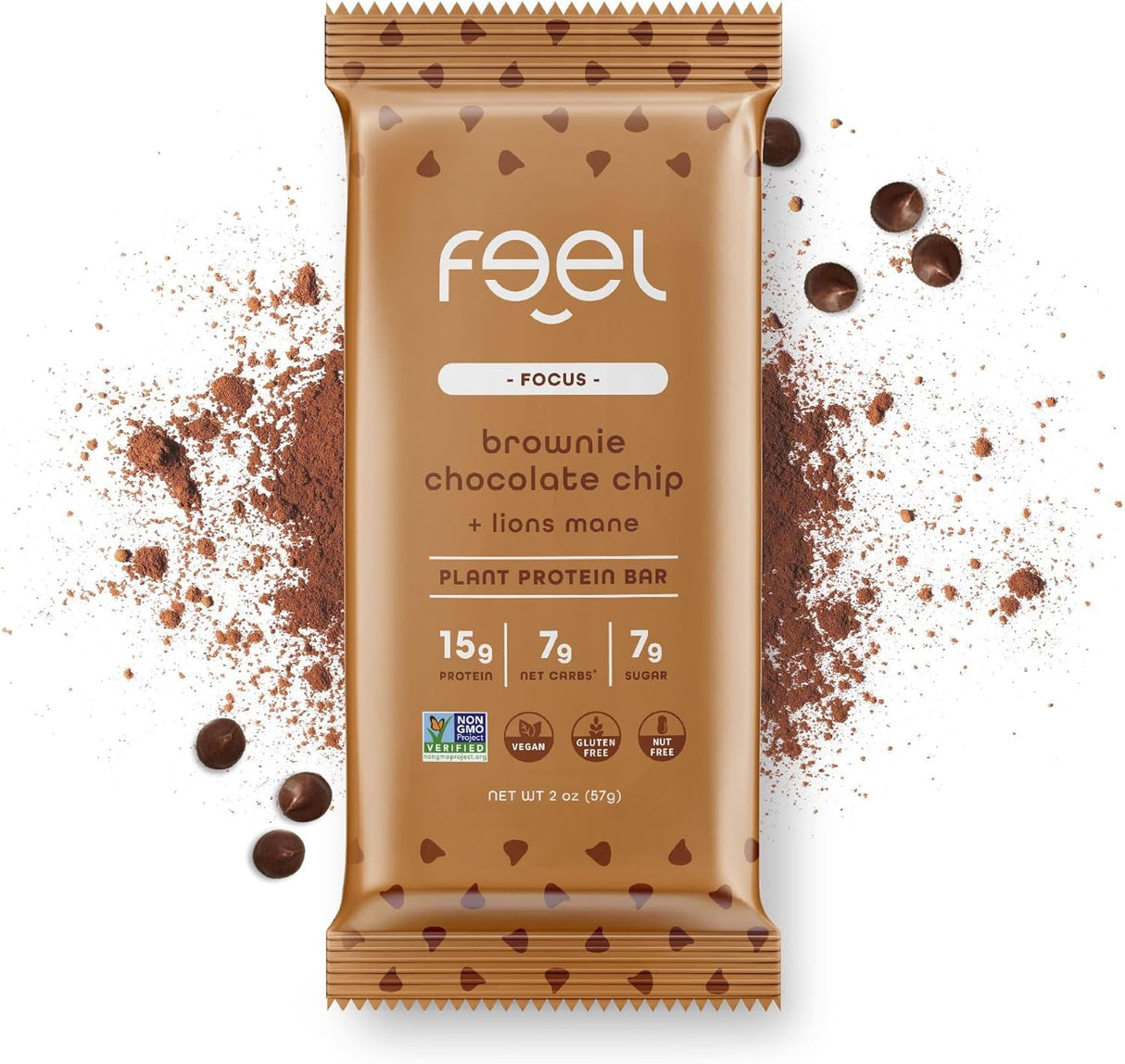 Feel Vegan Protein Bars - Keto, Gluten Free, Organic, 15G Protein - Dairy Free, Low Sugar - Variety Pack (6 Flavors, 6 Pack)
