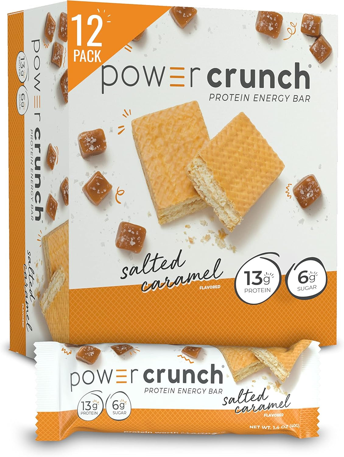 Power Crunch Protein Wafer Bars, High Protein Snacks with Delicious Taste, Red Velvet, 1.4 Ounce (12 Count)