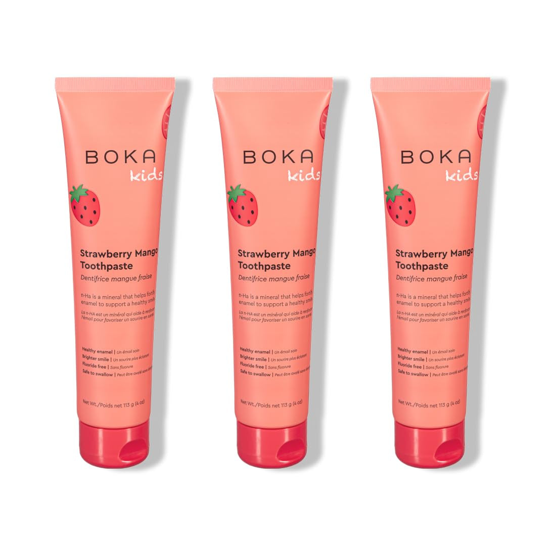 Boka Fluoride Free Toothpaste Nano Hydroxyapatite, Helps Remineralize, Appropriate for Sensitive Teeth, Whitening - for Adult, Kids Oral Care - Ela Mint Flavor, 4 Fl Oz 1Pk US Manufactured