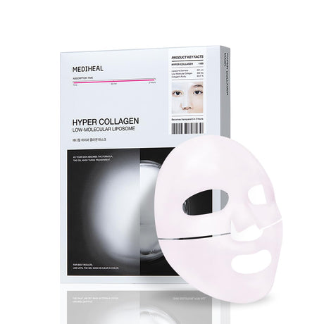 Mediheal Hyper Collagen Real Deep Mask 10Pcs | Collagen Gel Mask for Multi-Lifting Care | Achieves Bouncy Skin | Boosts Pore Elasticity | 30Mins Quick Care