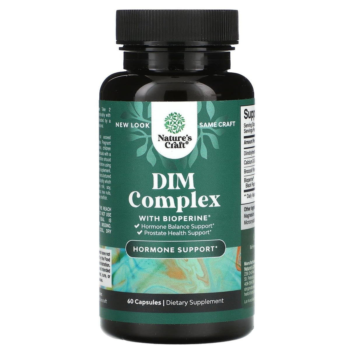 Nature's Craft, DIM Complex With Bioperine, 60 Capsules - Supply Center USA