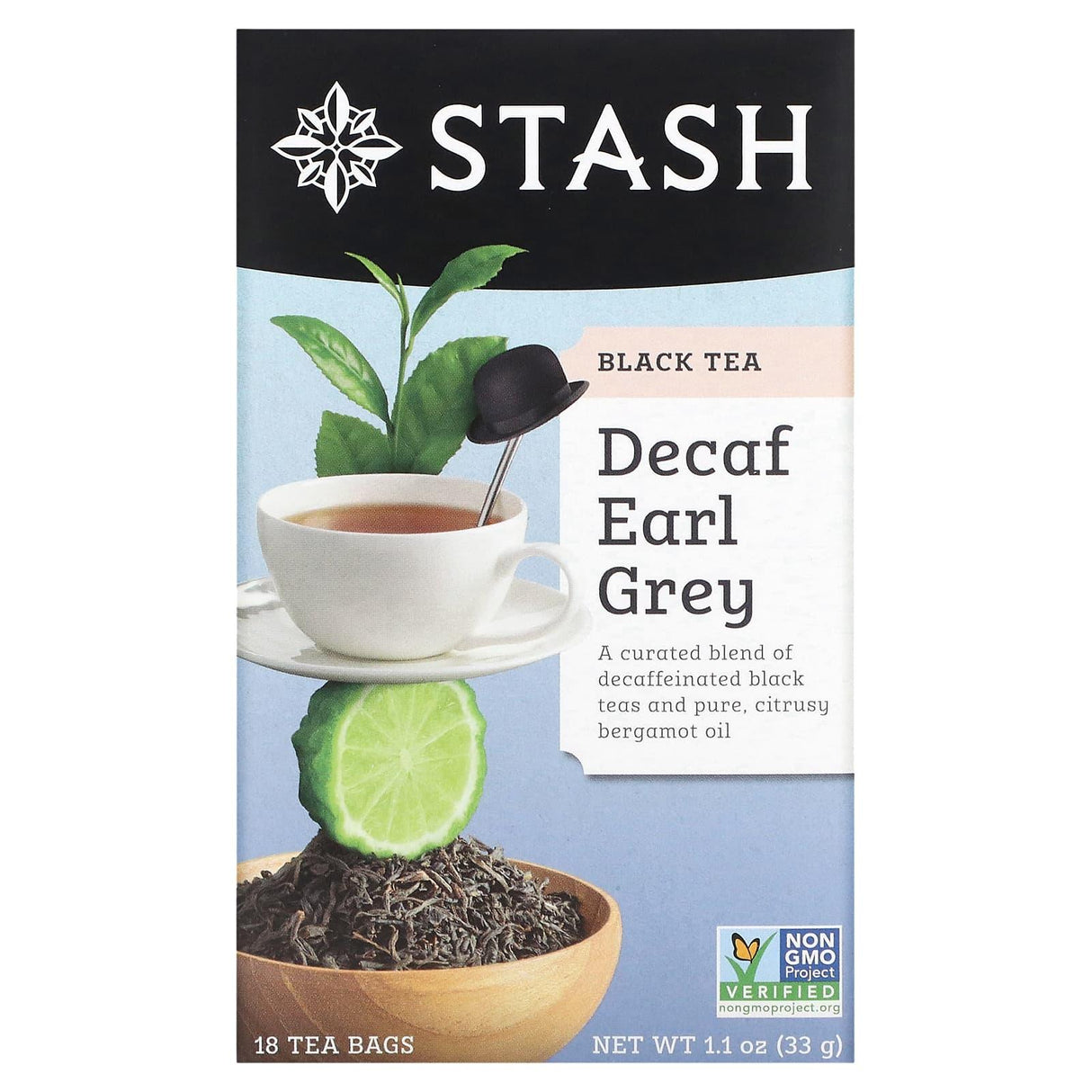 Stash Tea, Black Tea, Decaf, English Breakfast, 18 Tea Bags, 1.2 oz (36 g) - Supply Center USA