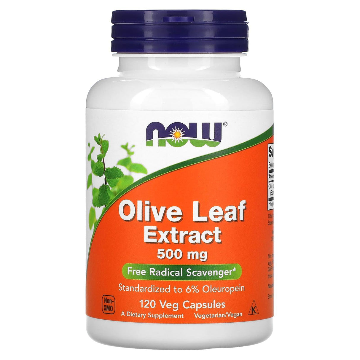 NOW Foods, Olive Leaf Extract, 500 mg, 60 Veg Capsules - Supply Center USA