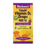 Bluebonnet Nutrition, Liquid Vitamin D3 Drops, Natural Citrus Flavor, 400 IU, 1 fl oz (30 ml) - Supply Center USA