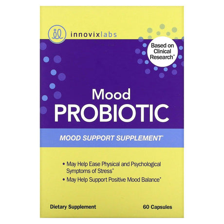 InnovixLabs, Mood Probiotic, Mood Support Supplement, 60 Capsules - Supply Center USA