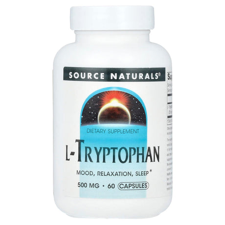 Source Naturals, L-Tryptophan, 1,500 mg, 120 Capsules (500 mg per Capsule) - Supply Center USA