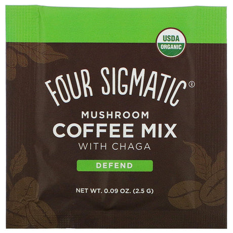 Four Sigmatic, Mushroom Coffee Mix with Chaga, 10 Packets, 0.09 oz (2.5 g) Each - Supply Center USA