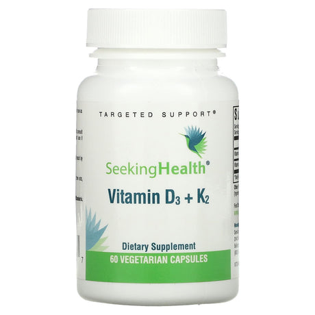 Seeking Health, Vitamin D3 + K2, 60 Vegetarian Capsules - Supply Center USA