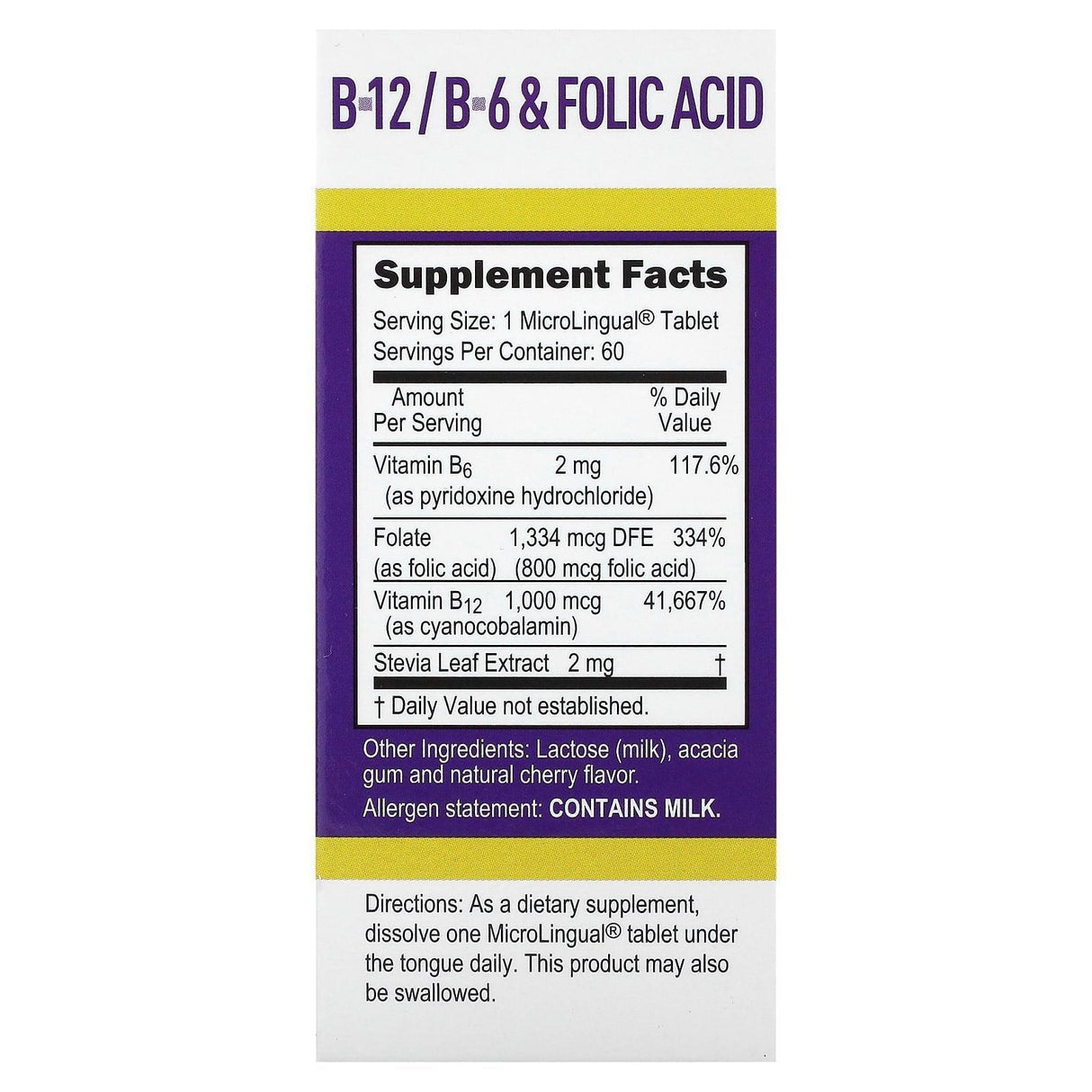 Superior Source, Cyanocobalamin B-12, B-6 & Folic Acid, 60 MicroLingual Instant Dissolve Tablets - Supply Center USA