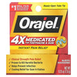 Orajel, Instant Pain Relief Gel, 4X Medicated For Toothache & Gum, 0.25 oz (7 g) - Supply Center USA