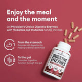 Digestive Enzymes by Physician'S Choice - Multi Enzymes, Organic Prebiotics & Probiotics for Digestive Health & Gut Health - for Meal Time Discomfort Relief & Bloating - Dual Action Approach - Supply Center USA