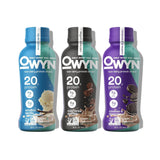 OWYN Only What You Need Plant Based Protein Shake, Dark Chocolate, 20G Vegan Protein from Organic Pumpkin Seed, Flax, Pea Blend, Omega-3, Prebiotic Supplements, Gluten and Soy-Free, (12 Pack)