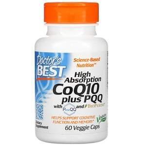 Doctor's Best, CoQ10 100 mg, PQQ 20 mg, 60 Veggie Caps - Supply Center USA