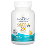 Nordic Naturals, Ultimate Omega 2X with Vitamin D3, Lemon, 60 Softgels - Supply Center USA