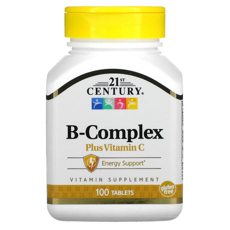 21st Century, B Complex Plus Vitamin C, 100 Tablets - Supply Center USA