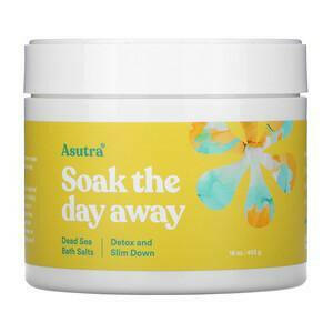 Asutra, Soak The Day Away, Dead Sea Bath Salts, Detox and Slim Down, 16 oz (453 g) - HealthCentralUSA