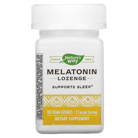 Nature's Way, Melatonin Lozenge, 2.5 mg, 100 Vegan Lozenges - Supply Center USA