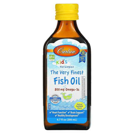 Carlson, Kid's Norwegian, The Very Finest Fish Oil, Just Peachie, 800 mg, 6.7 fl oz (200 ml) - Supply Center USA