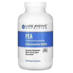 Lake Avenue Nutrition, PEA (Palmitoylethanolamide) & Glucosamine Sulfate, 360 Veggie Capsules - Supply Center USA