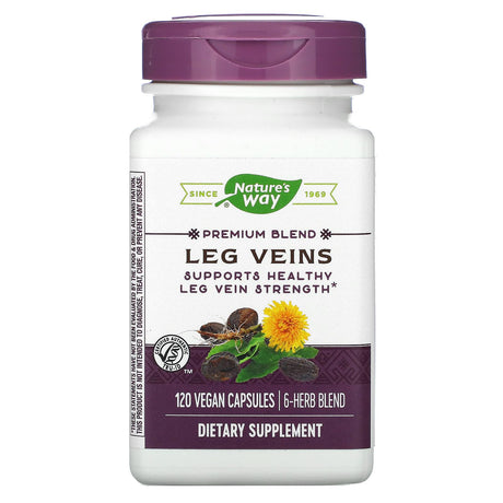 Nature's Way, Leg Veins, Premium Blend, 120 Vegan Capsules - Supply Center USA