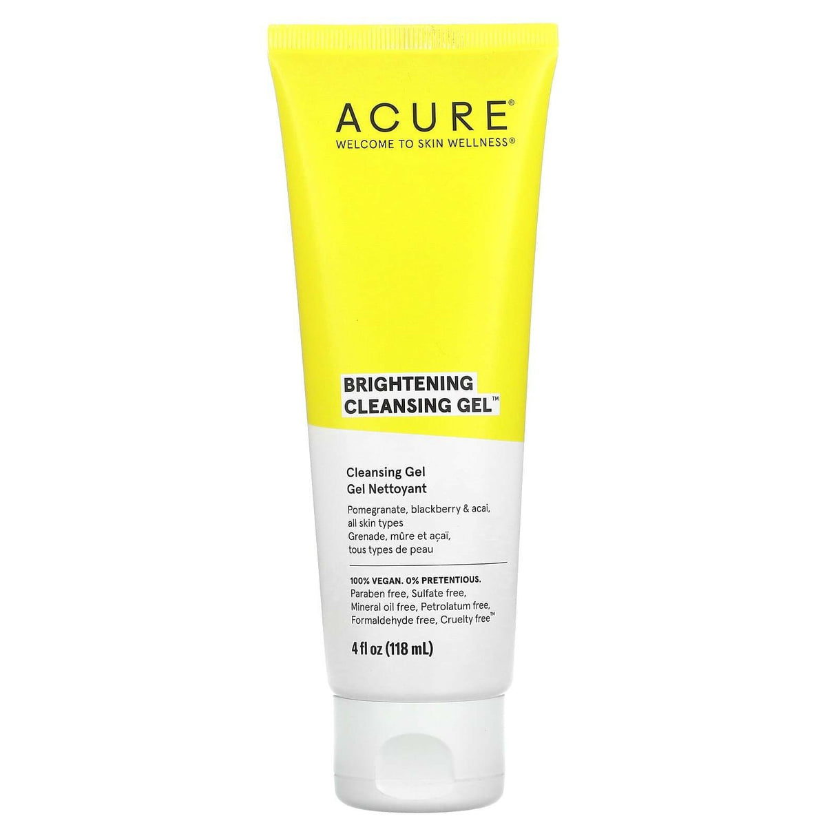 ACURE, Brightening Cleansing Gel, 4 fl oz (118 ml) - Supply Center USA