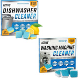 Washing Machine Cleaner Descaler 24 Pack - Deep Cleaning Tablets for HE Front Loader & Top Load Washer, Septic Safe Eco-Friendly Deodorizer, Clean inside Drum and Laundry Tub Seal - 12 Month Supply