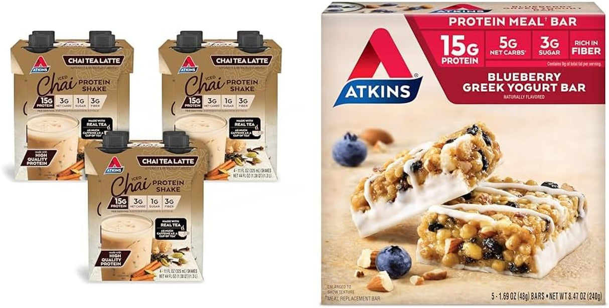 Atkins Mocha Latte Iced Coffee Protein Shake, 15G Protein, Low Glycemic, 4G Net Carb, 1G Sugar, Keto Friendly.