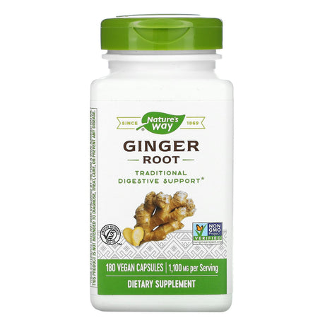 Nature's Way, Ginger Root, 550 mg, 240 Vegan Capsules - Supply Center USA