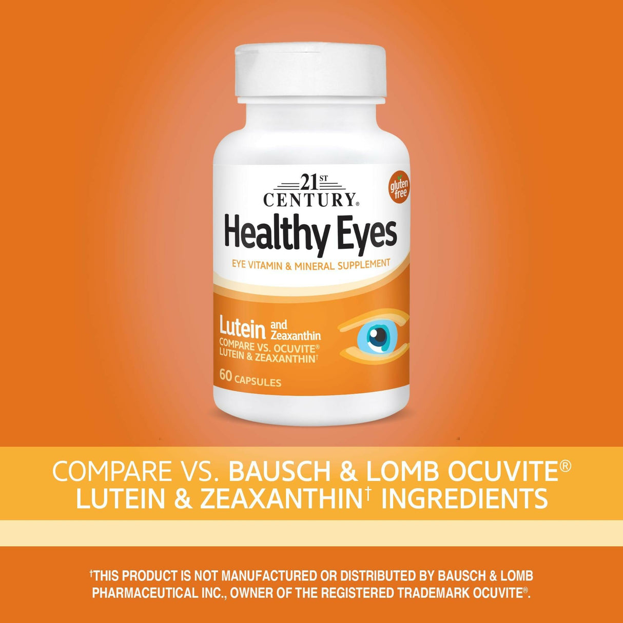 21st Century, Healthy Eyes, Lutein & Zeaxanthin, 60 Capsules - Supply Center USA